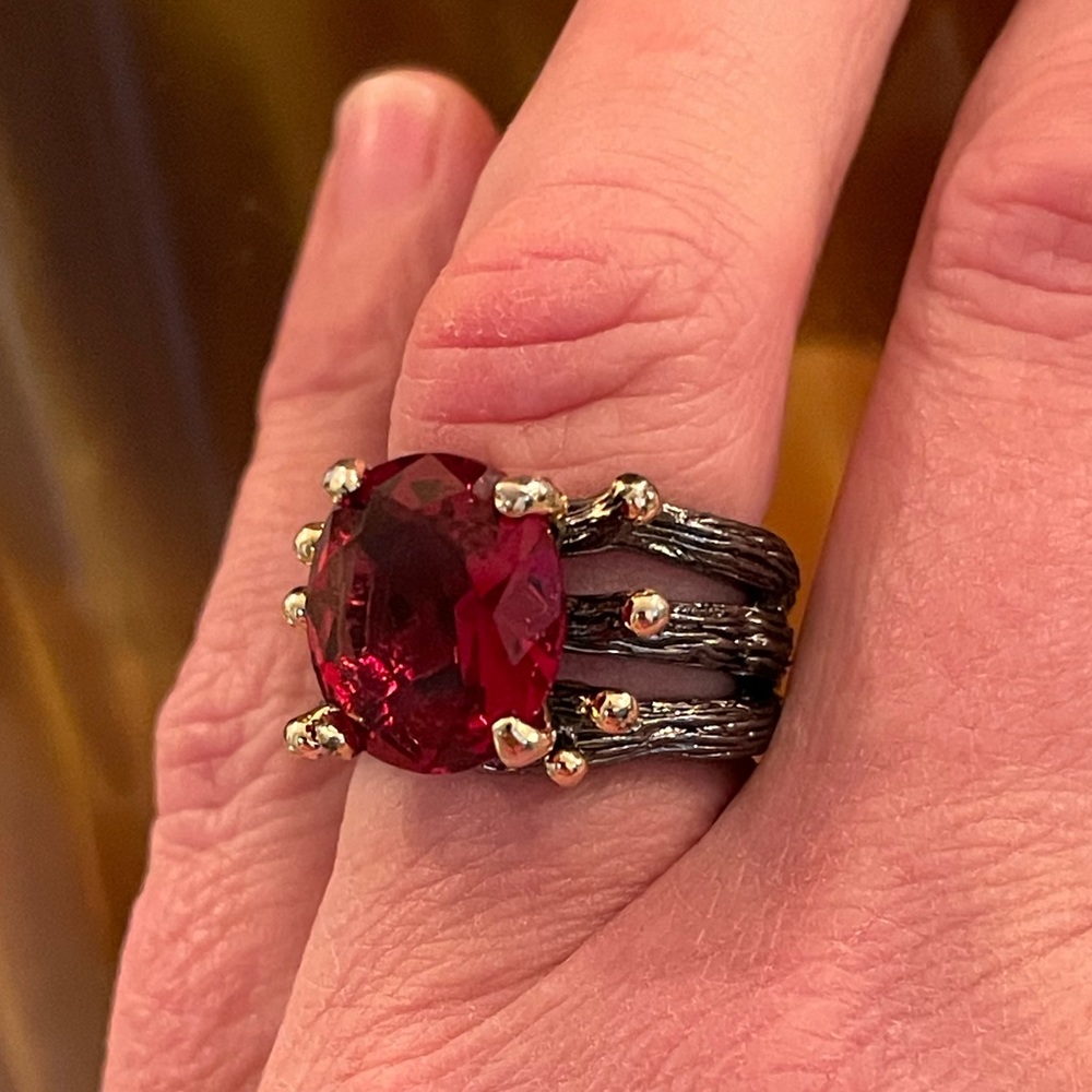 Solid Sterling Silver Stamped 925 Two-Tone Silver… - image 1